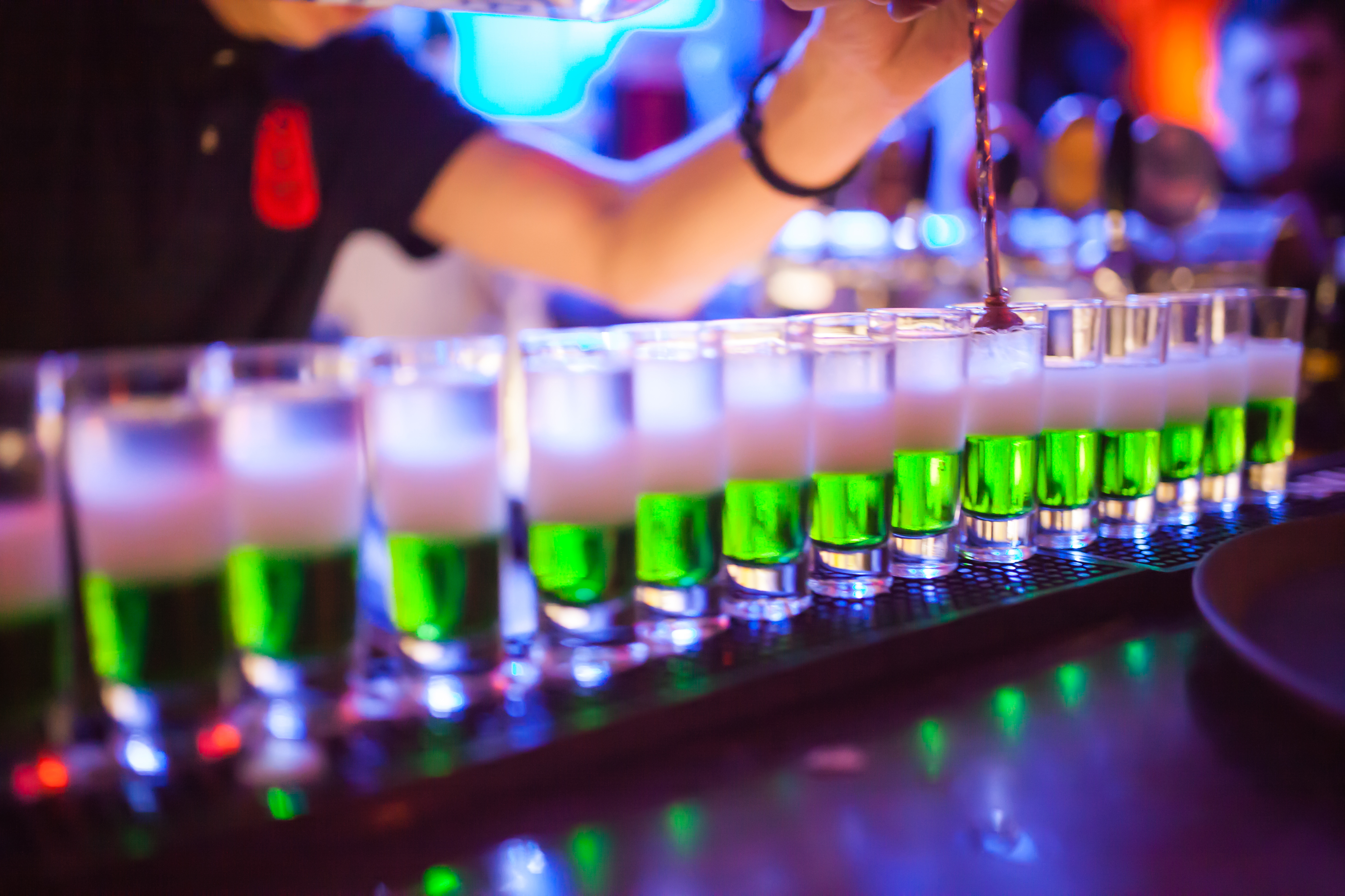 Preparation of a green cocktail