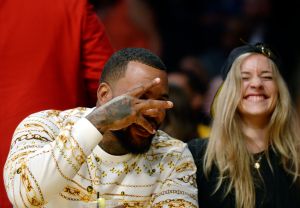 Rapper The Game Attends Portland Trail Blazers v Los Angeles Lakers Pre-season Basketball Game