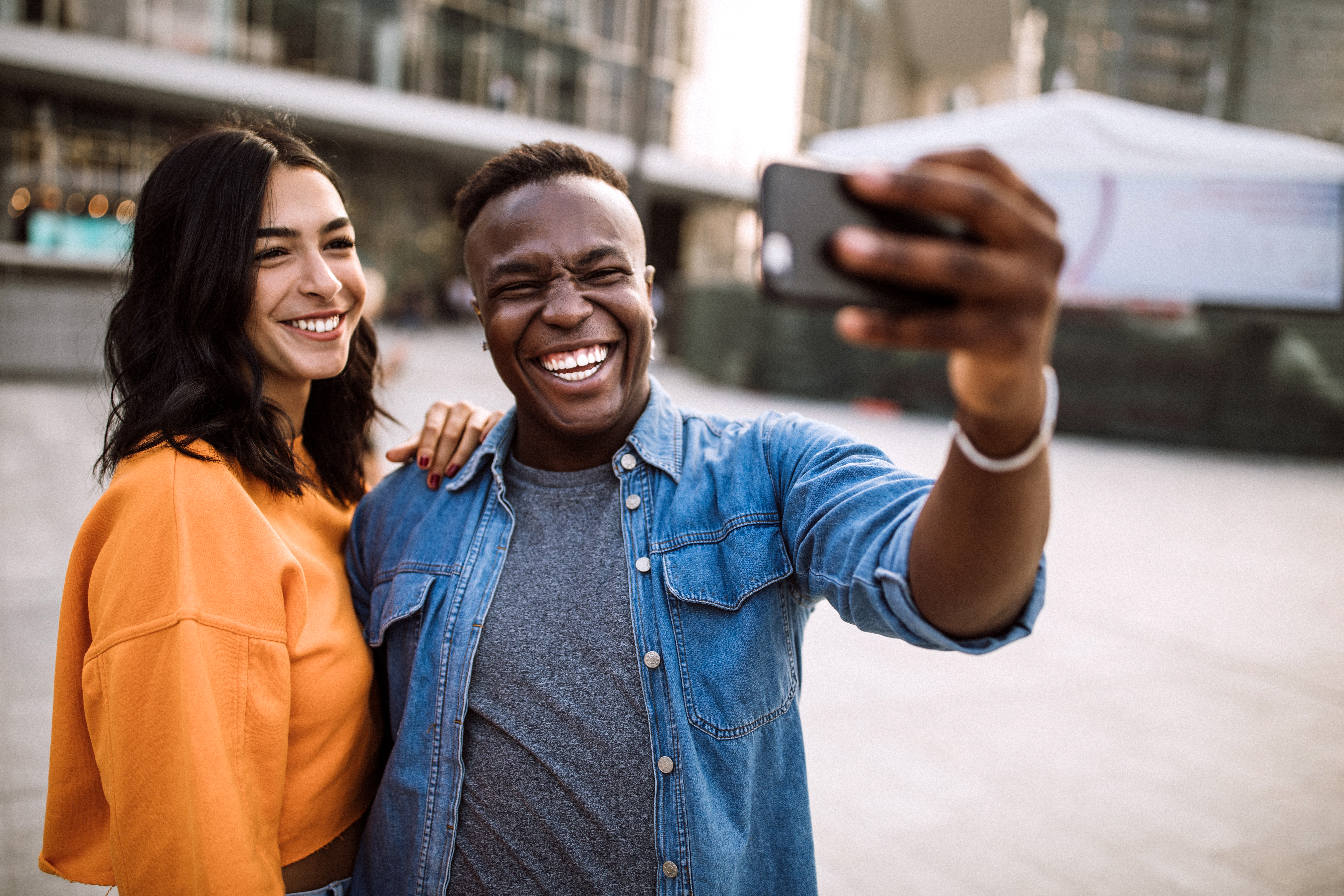 Couple Making Selfie