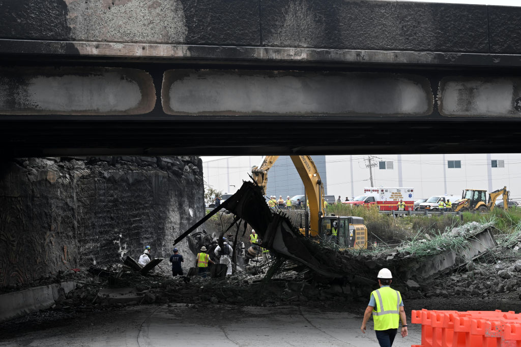 Section Of I-95 In Philadelphia Collapses After Tanker Fire