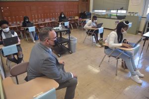 Secretary of Education, Miguel Cardona promotes reopening schools