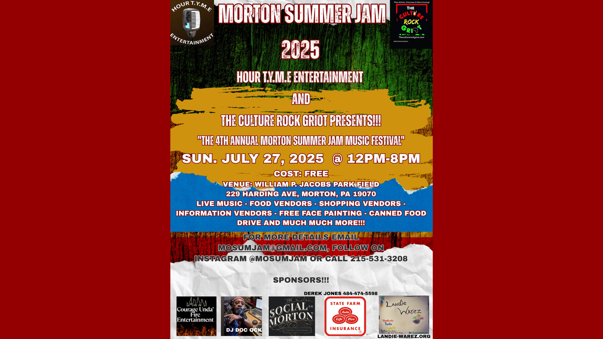 Morton Summer Jam 2025 flyer for website on rnbphilly.com