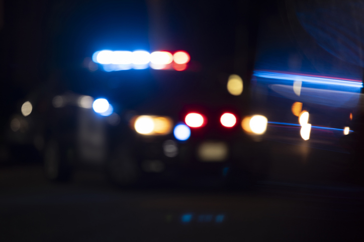 Abstract Police Lights Lens Flare