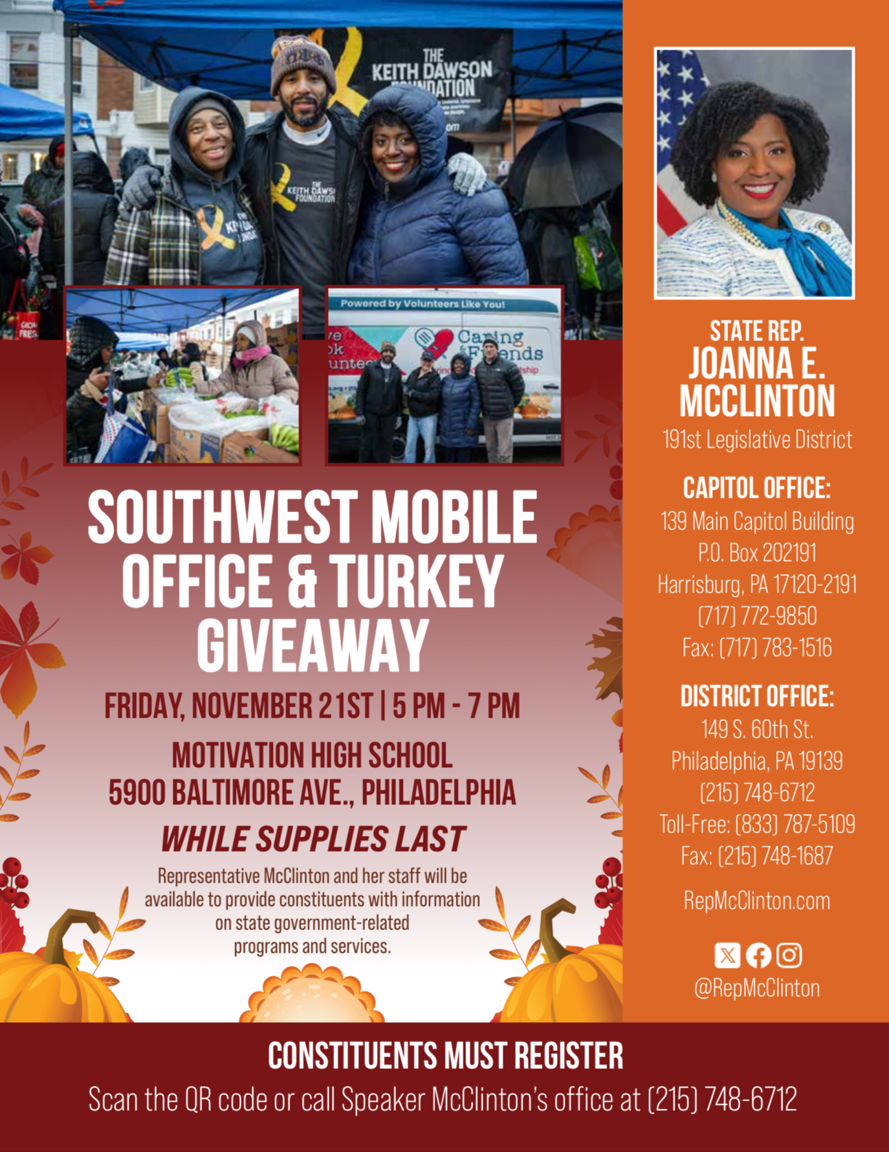 Keith Dawson 2025 Thanksgiving event flyers